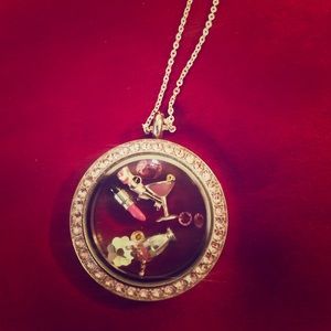 Origmi Owl pink Crystal twist locket